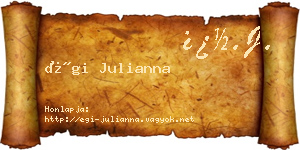 Égi Julianna névjegykártya