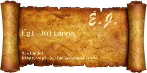 Égi Julianna névjegykártya